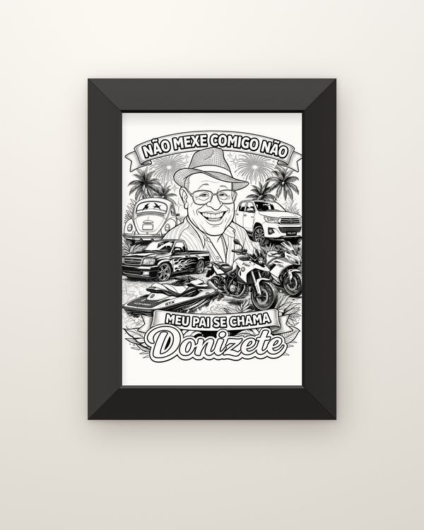 Caricatura em arte de linha